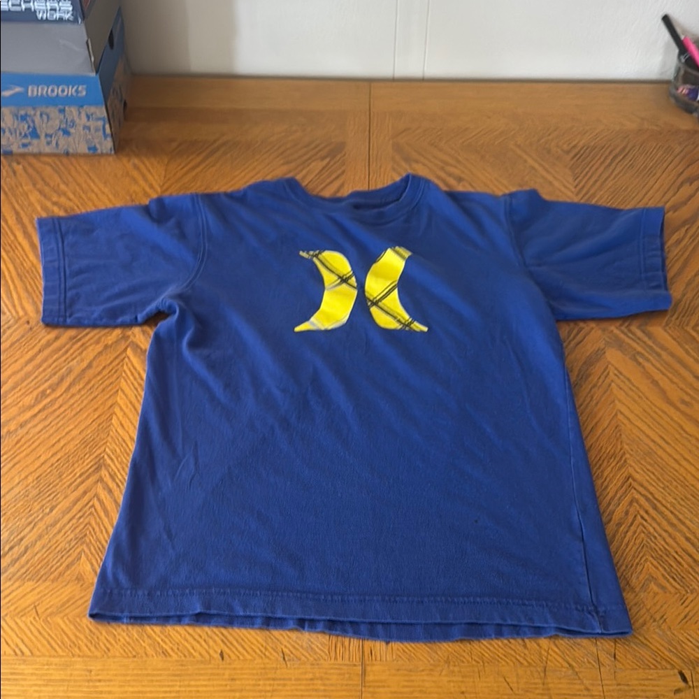 Hurley Blue Tee with Yellow Graphic